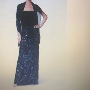 Vince Camuto Sequined Blouson Gown